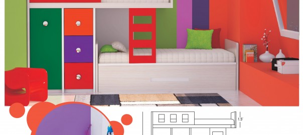 Design for Kids Modern Bunker Bed with Stairs from Jubilant