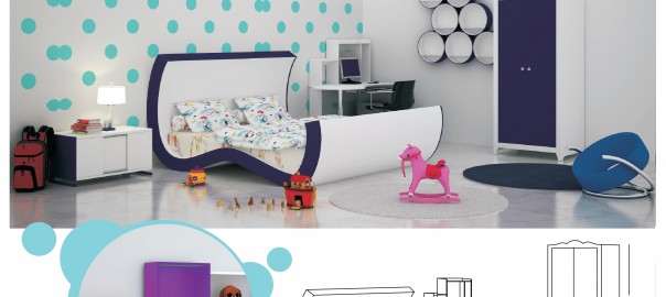 Design for Kids Double Bed Room with Master Bed