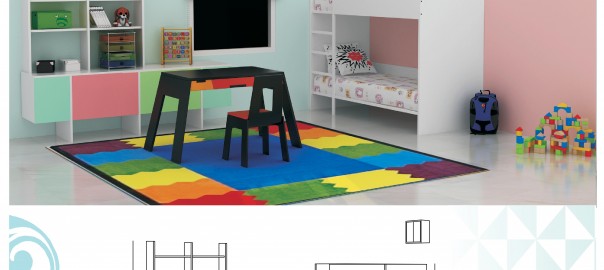 KIDS WHITE BUNKER BED