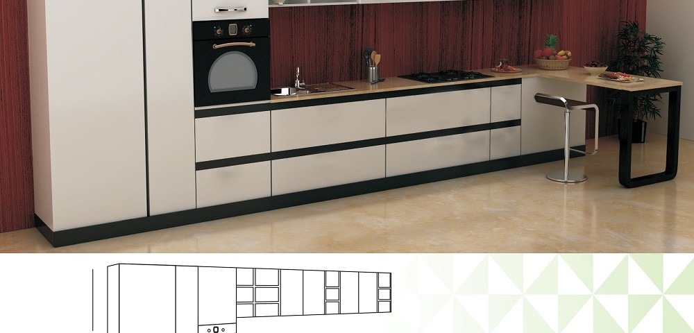 SINGLE LINE LARGE KITCHEN DESIGN33