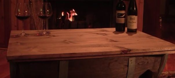 How to Build a Whiskey Barrel Coffee Table